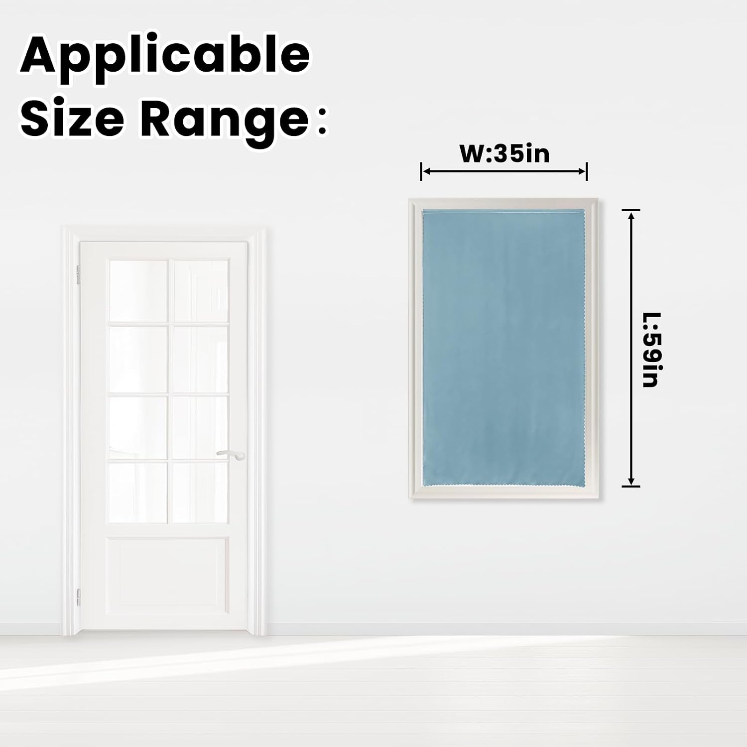 Self Adhesive Curtains, Black Out Shade for Window, Blackout Fabric Temporary Window Coverings Easy to Hang Curtains No Rod Needed, Use…