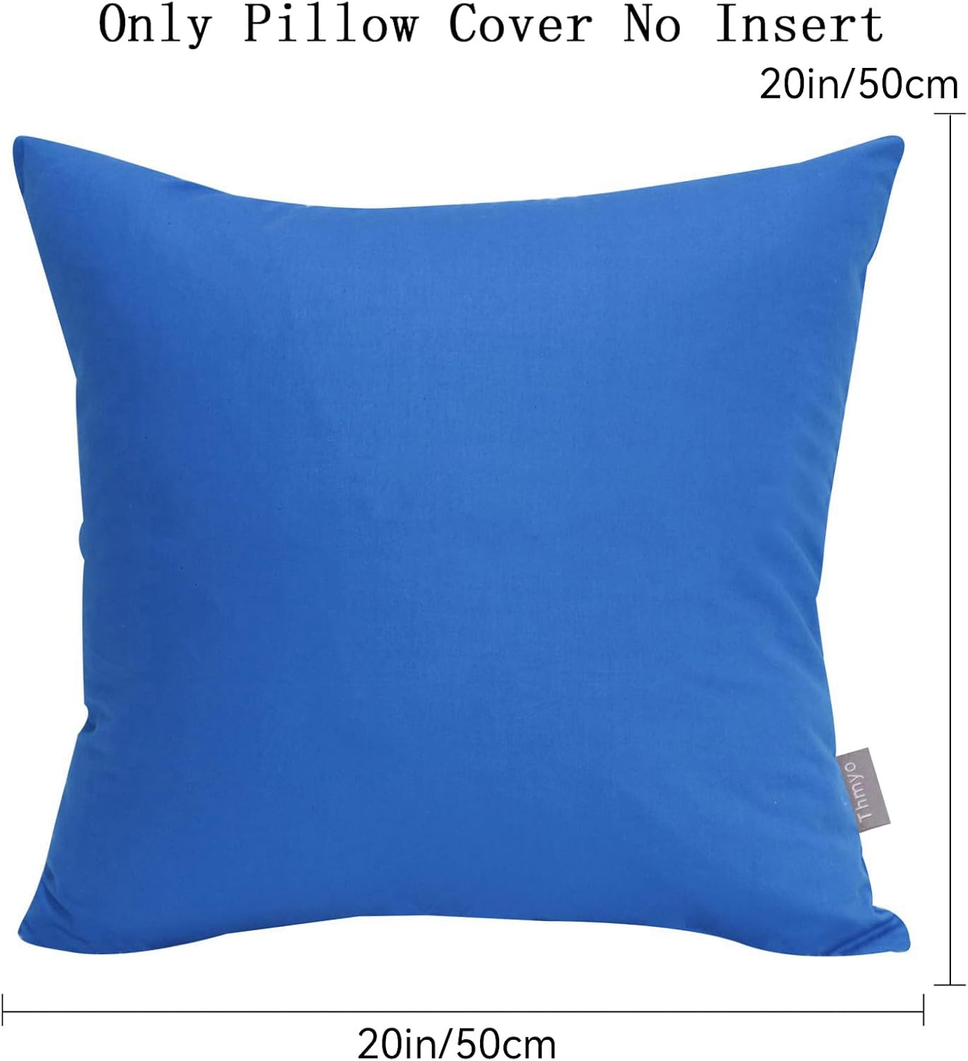 Thmyo 4-Pack 100% Cotton Comfortable Solid Decorative Throw Pillow Case, Thmyo Square Cushion Cover Pillowcase Sublimation Blank Pillow Cove…