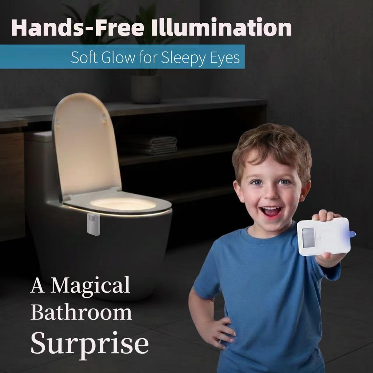 Chunace 3 Pack Toilet Night Lights with Motion Activated Sensor, 16 Colors LED Nightlight Inside Bowl, Cool Stuff for Bathroom…