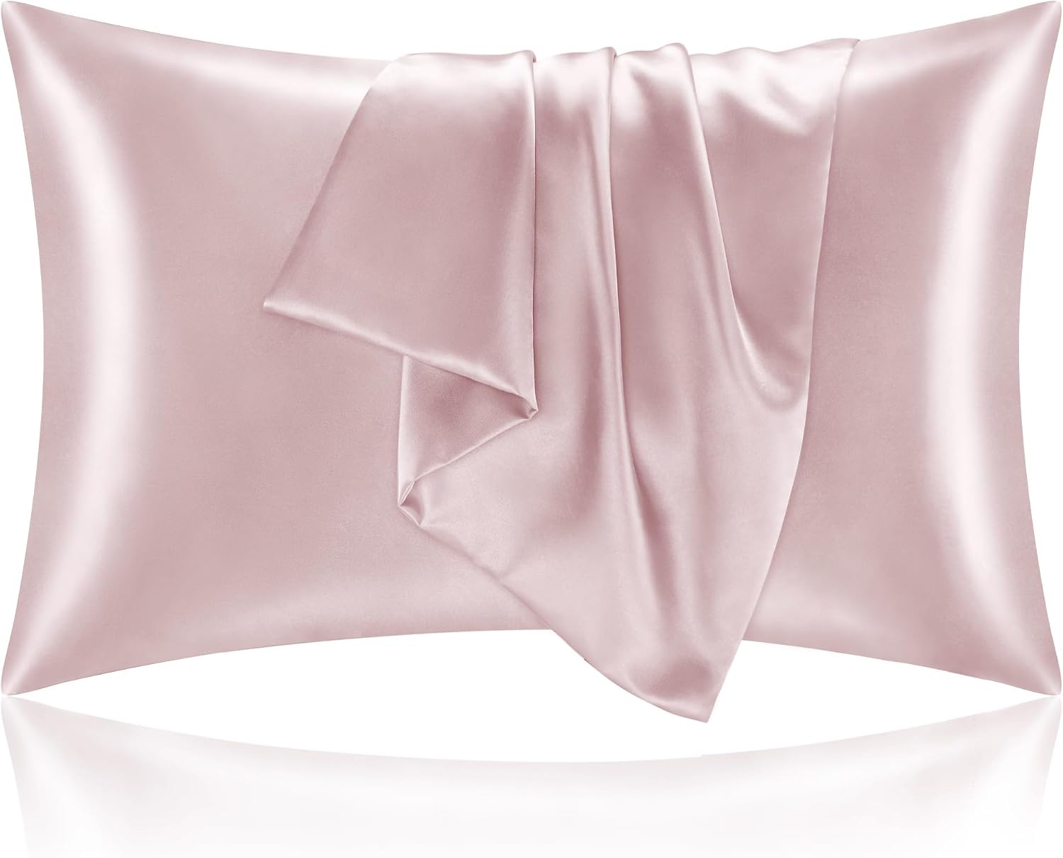 Bedelite Satin Pillowcase for Hair and Skin, Super Soft and Cooling Similar to Silk Pillow Cases 2 Pack with Envelope Closure, Gift for Wom…