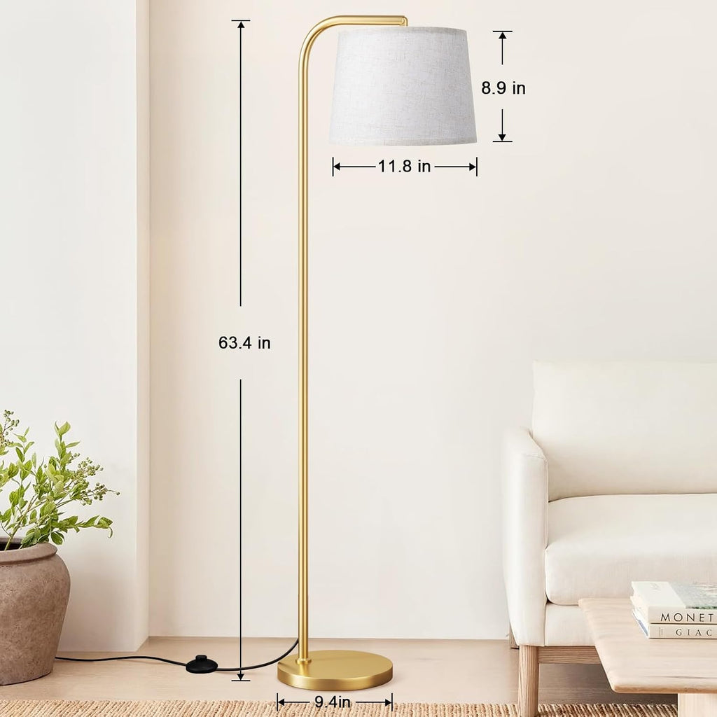 Ambimall Remote-Controlled Floor Lamp - Color Temperature Adjustable and Fully Dimmable, Standing Lamp for Living Room with Rotating…