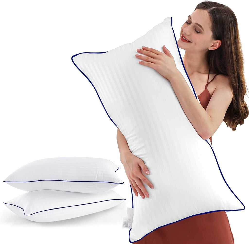 SEMZSOMHotelCollection SEMZSOM Bed Pillows for Sleeping, King Size Pillows Set of 2 Cooling Luxury Hotel Quality Pillow with Soft Down Alte…