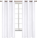BGment White Curtains 63 Inch Length for Bedroom - Room Darkening Thermal Insulated Grommet Drapes Window Treatment, Set of 2 Panels, 42 x…