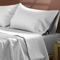 TEXAS LINEN CO. Egyptian Cotton California King Sheet Sets – 300 Series Cal King Cotton Sheet Set (4 PC, Light Grey), Soft, Cooling, 16"…