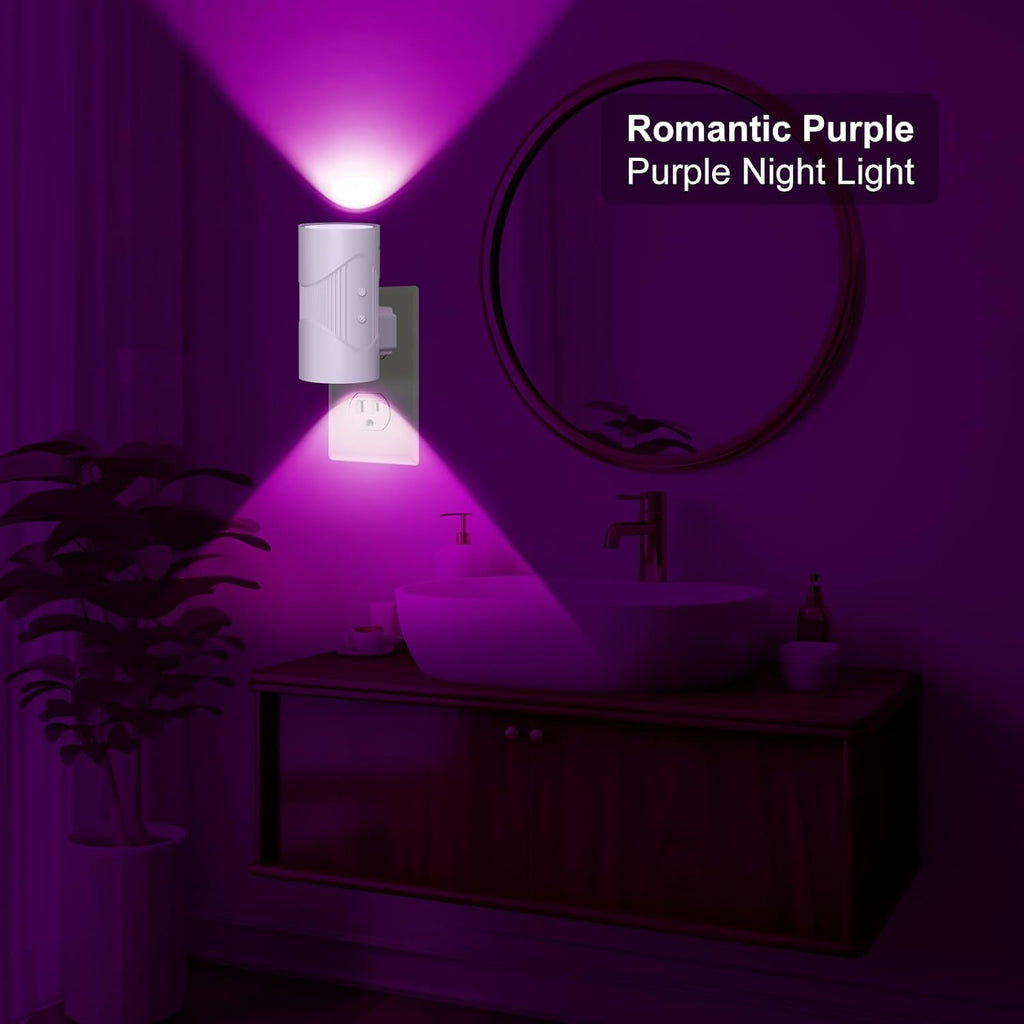 easuntec Night Light, Night Lights Plug into Wall, Color Changing Night Light, Dusk to Dawn Sensor, 8 Light Modes, Dimmable RGB Night Light…