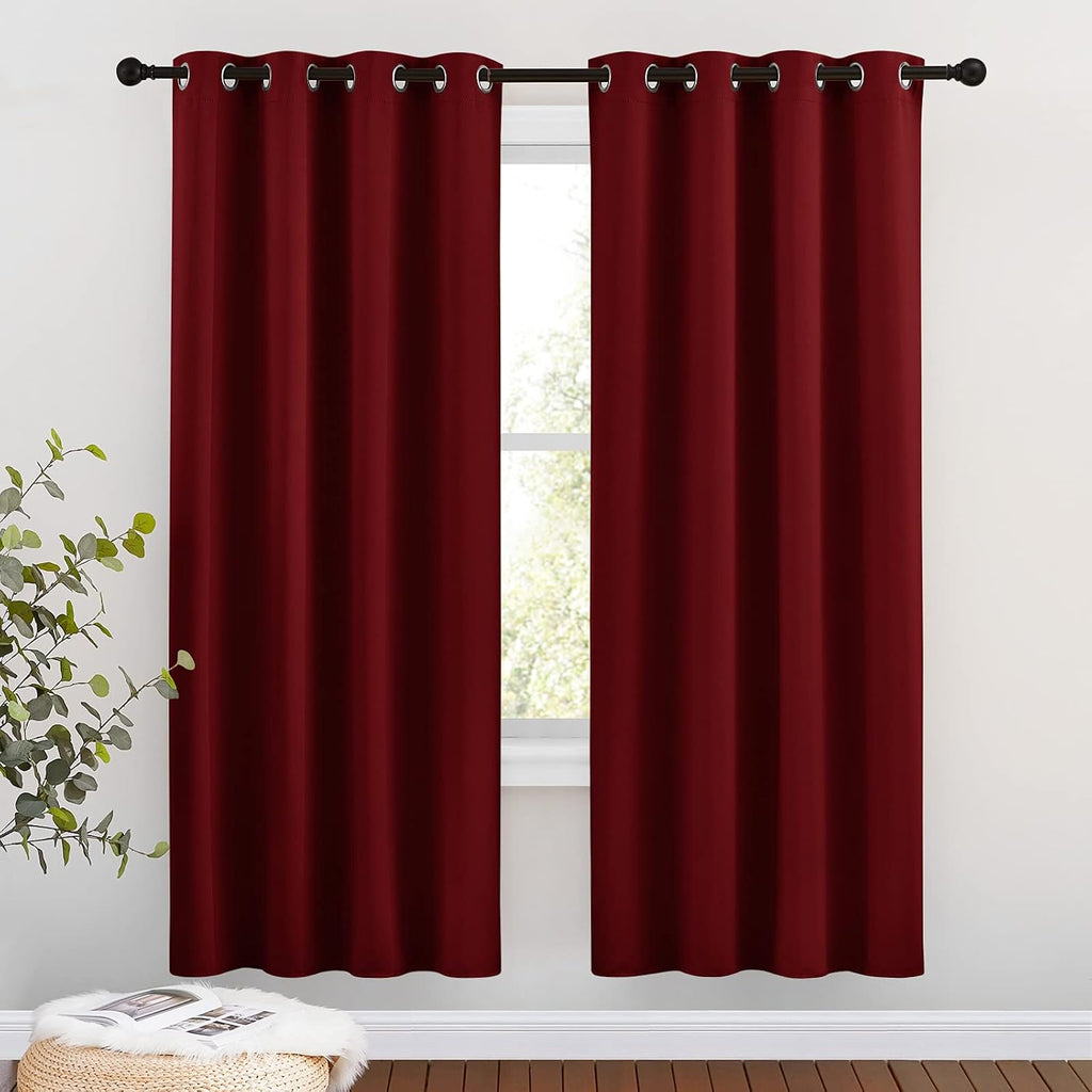 NICETOWN Blackout Curtain Panel Grommet - Home Decorations Thermal Insulated Solid Grommet Top Blackout Living Room Panels/Drapes for…