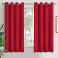 YoungsTex Red Blackout Curtains for Bedroom 52 x 63 Inches Long - Thermal Insulated Drapes with Grommet Room Darkening Privacy for Living R…
