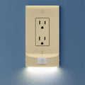 Single - SnapPower MotionLight [for Décor Outlets] - Motion Detecting LED Night Lights Built-in to Wall Plate - Bright/Dim/Off Options…