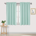 DWCN Blackout Curtains for Living Room Thermal Insulated, Energy Saving & Noise Reducing Bedroom Curtains, Mint Green, W 52x L 45 Inch…