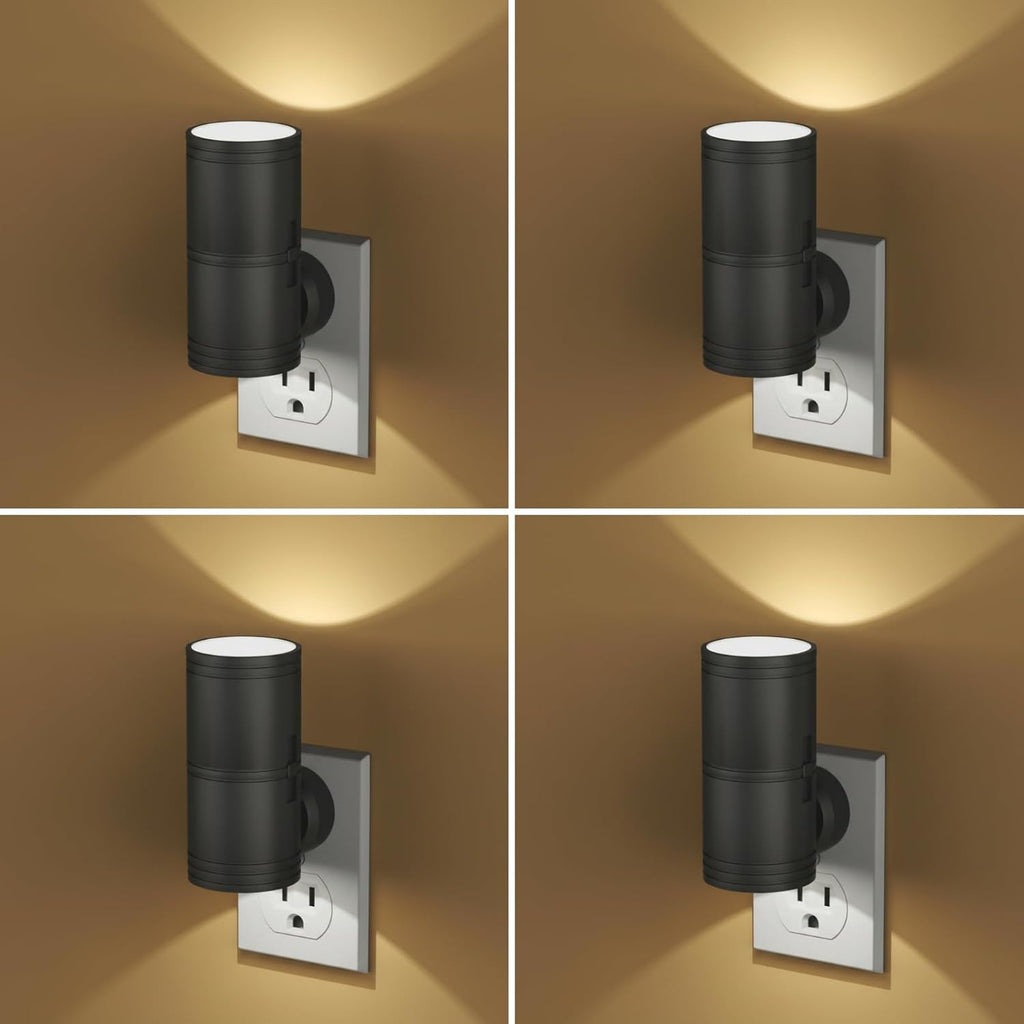 Likelgn Night Light Plug into Wall, 4 Pack Dimmable LED Nightlight with Dusk to Dawn Sensor, Soft White Glow, for Hallway, Bathroom…