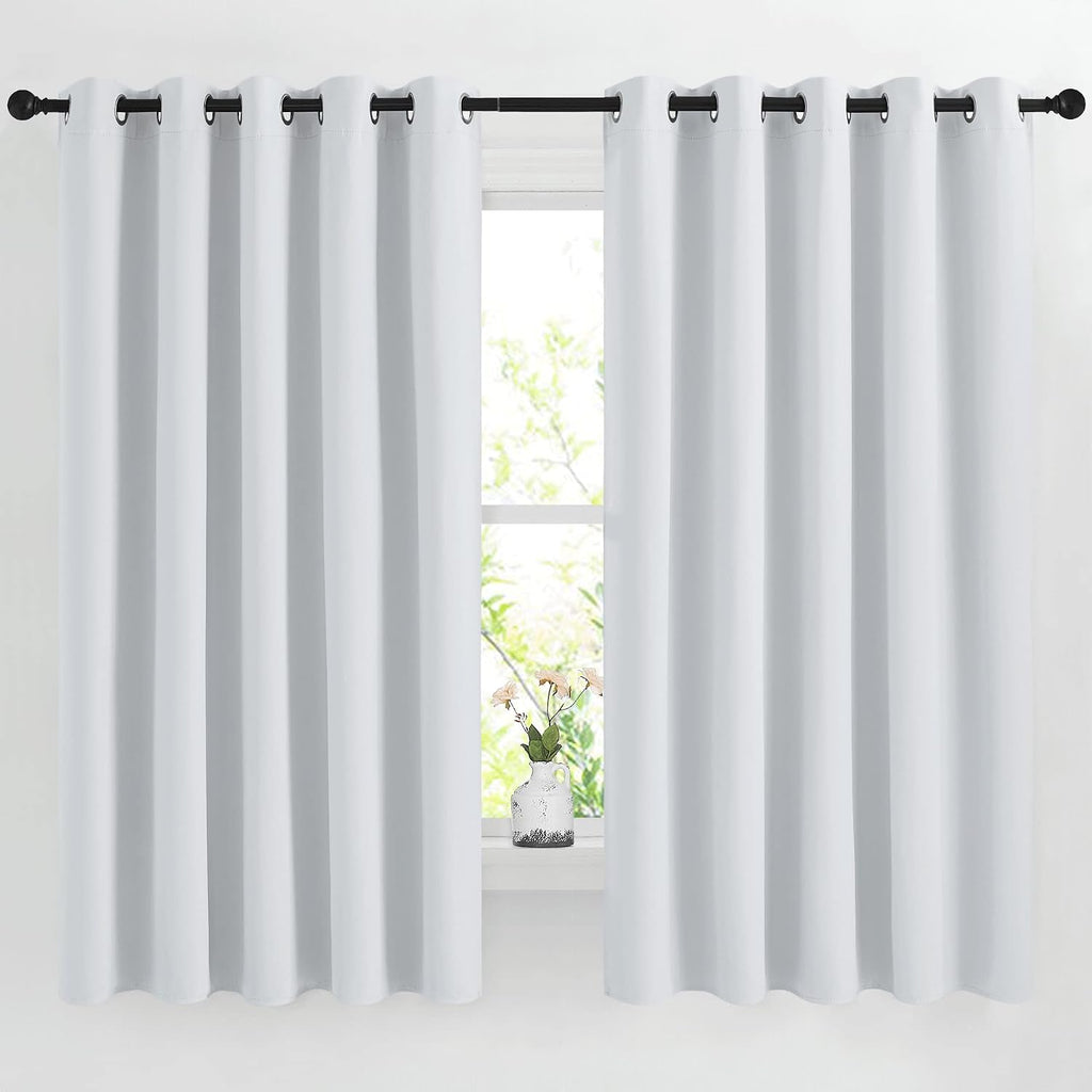 Nicetown Room Darkening Curtains for Living Room - easy maintenance Solid Thermal Insulated Grommet Curtains/Panels/Drapes for Bedroom (2…