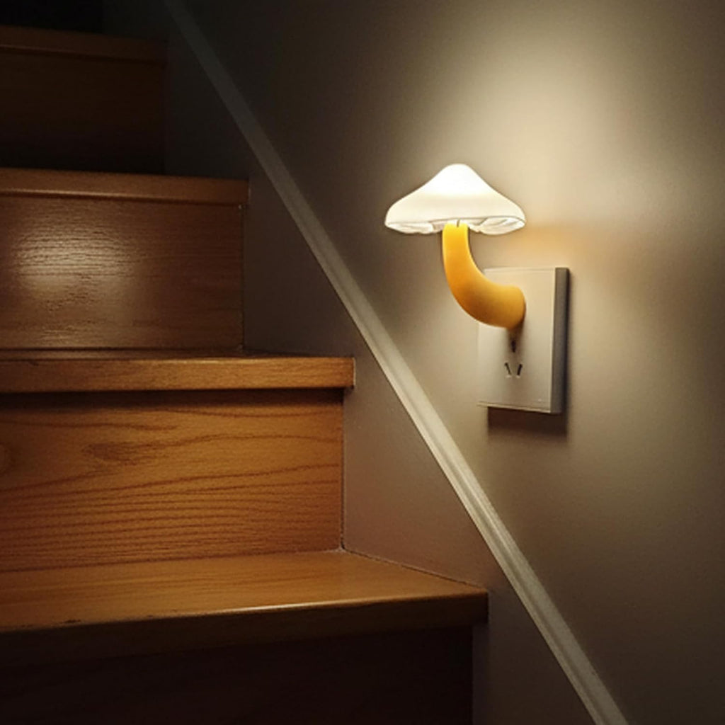 APAKI 4 Pack LED Mushroom Night Light Plug in Lamp, Light Sensor Night Lights Plug into Wall, Warm White Night Light for Adults Kids…