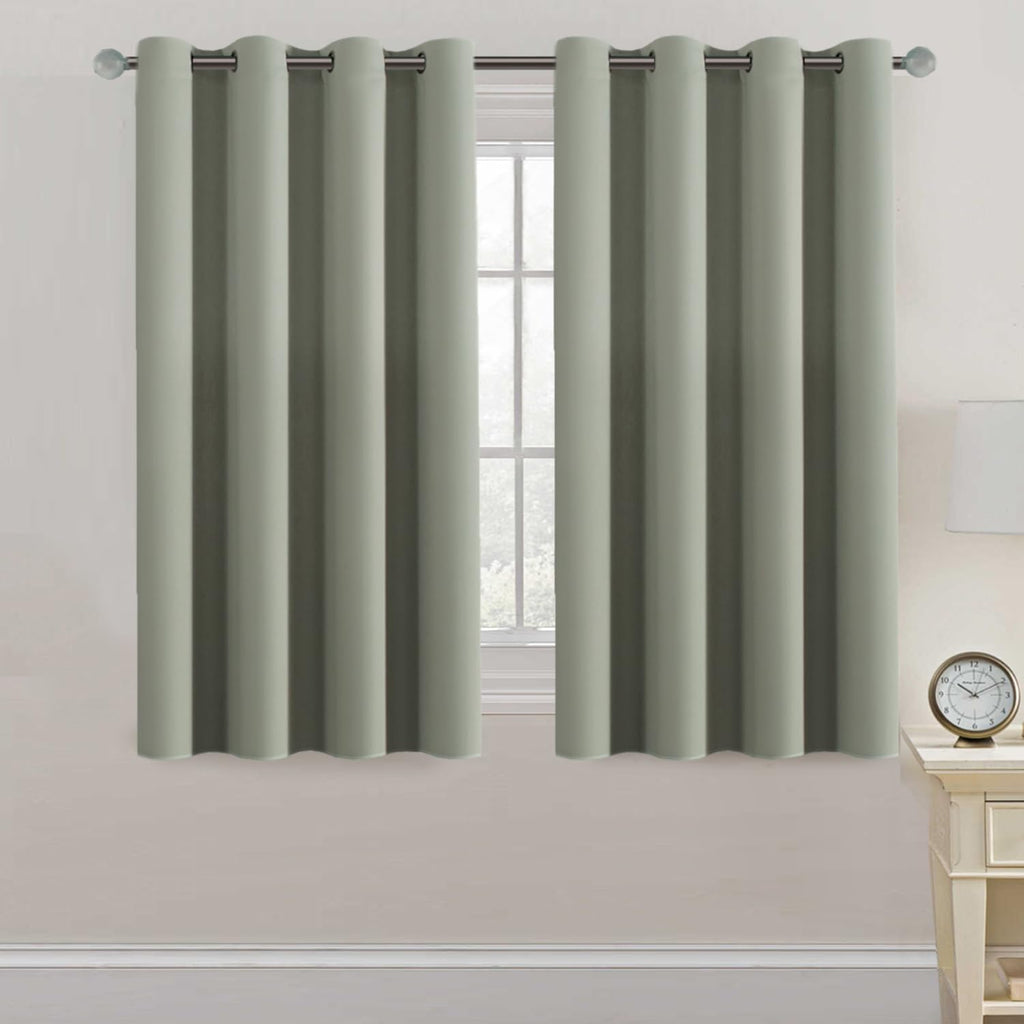 H.VERSAILTEX Blackout Curtain for Living Room Thermal Insulated Window Treatment Curtain 54 inch Length Energy Saving Solid Gro…
