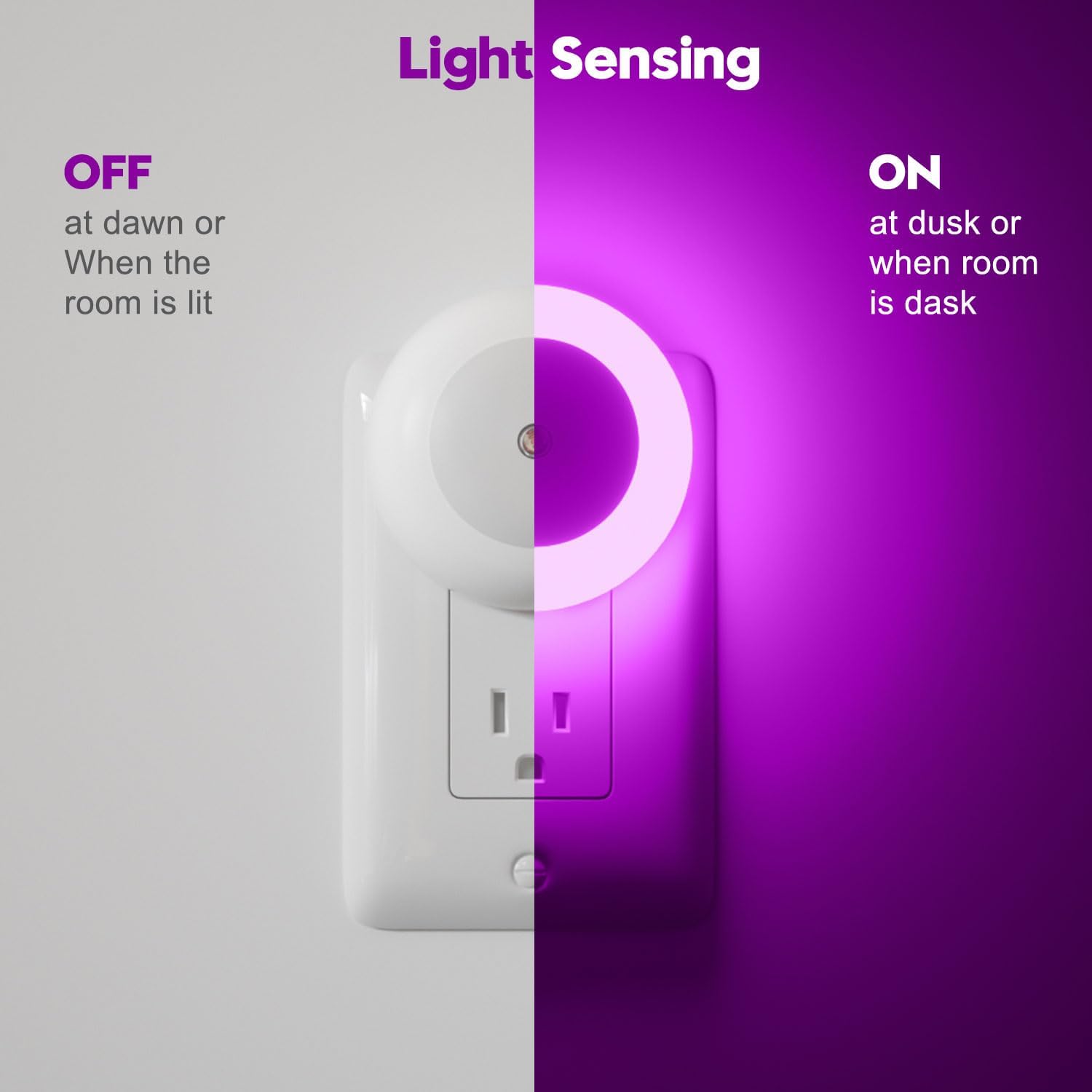 fesnne Night Light, Night Lights Plug into Wall, Dusk to Dawn Sensor, Pink Led Night Light 0.5W, 8 Pack Nightlight for Adults, Bedroom…