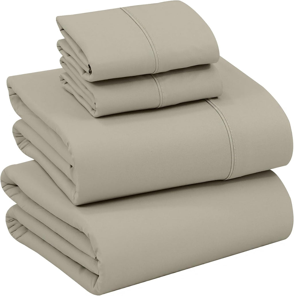Ruvanti 100% Cotton Percale Sheets Queen Size – Crisp Cooling Bed Sheets for Hot Sleepers, Deep Pocket 16”, Soft Breathable & Durable Hotel…