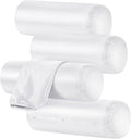 Remerry 4 Pack 16 x 6 Inches White Neck Roll Pillow Case Cover Only Round Bolster Cervical Roll Satin Cylinder Pillow Case Cover with Zippe…