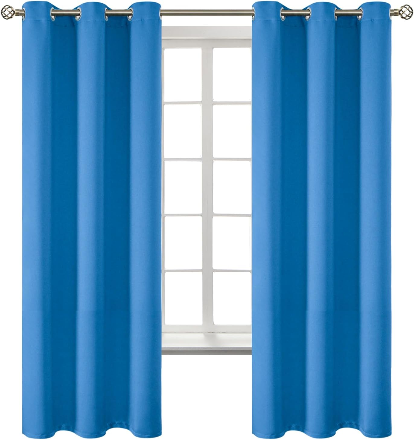 BGment Room Darkening Curtains 63 Inches Long - Grommet Thermal Insulated Drapes Window Treatment Curtains for Bedroom, 2 Panels, 42 x 63 I…