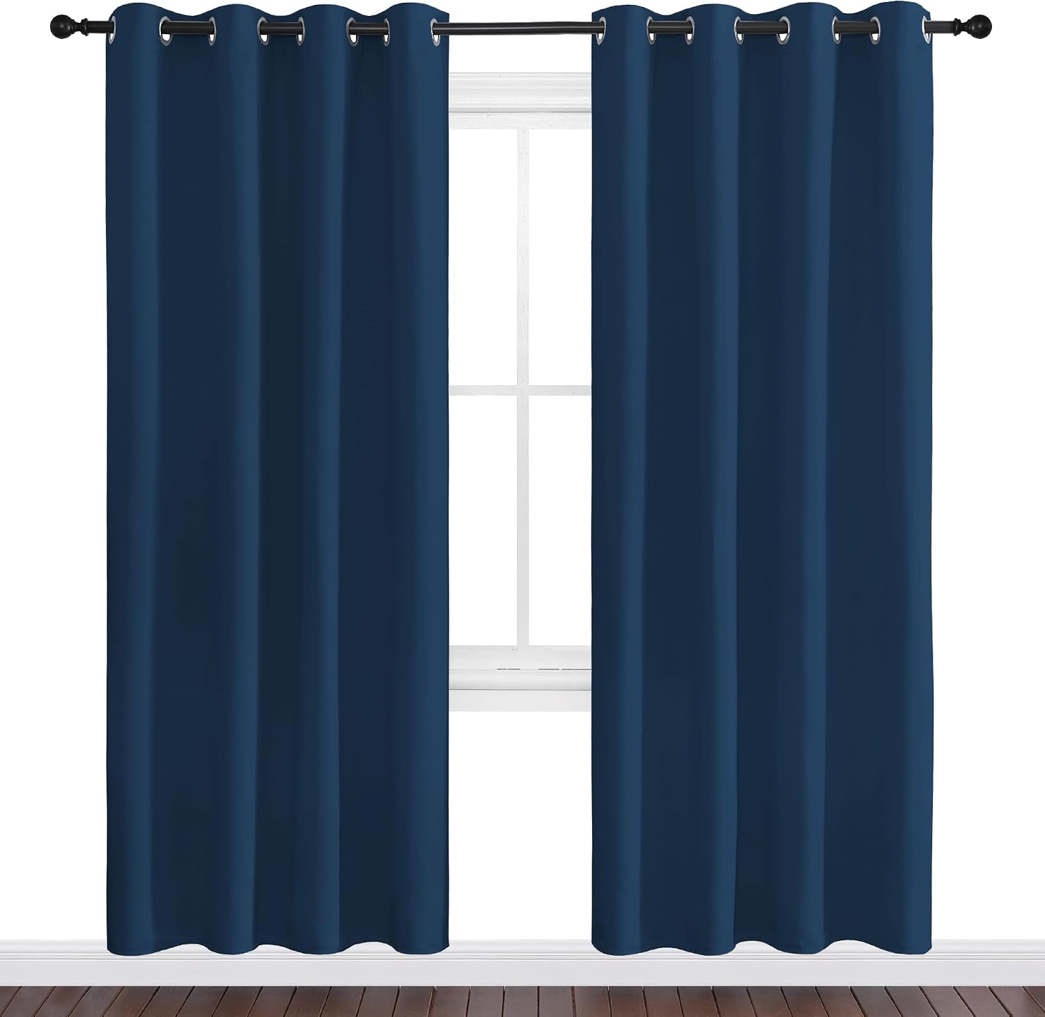 Nicetown Moroccan Blue Blackout Curtains 78" Long, 55" Wide, 2 Pieces for Office, Dining, Guest Room - Sound Reducing, Heat and Cold Block…