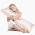 MR&HM Satin Body Pillow Cover, Soft and Breathable Body Pillow Case with Envelope Closure, Cooling and Silky Long Pillowcase for Hair and…