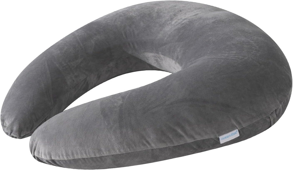 Queenrose QUEEN ROSE Reading Pillow, Gaming Pillow for Lap Replacement Cover, Soft Velvet Grey Grey