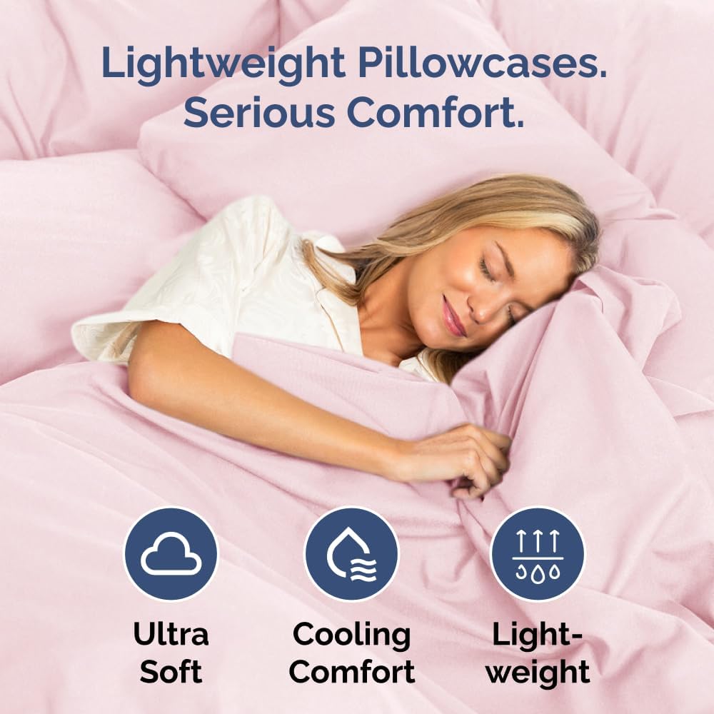 Body Pillowcases Set of 4-20x54 Long Body Pillow Case - Soft Body Pillow Cover for Sleeping & Side Sleepers - Comfy, Breathable & Fade…