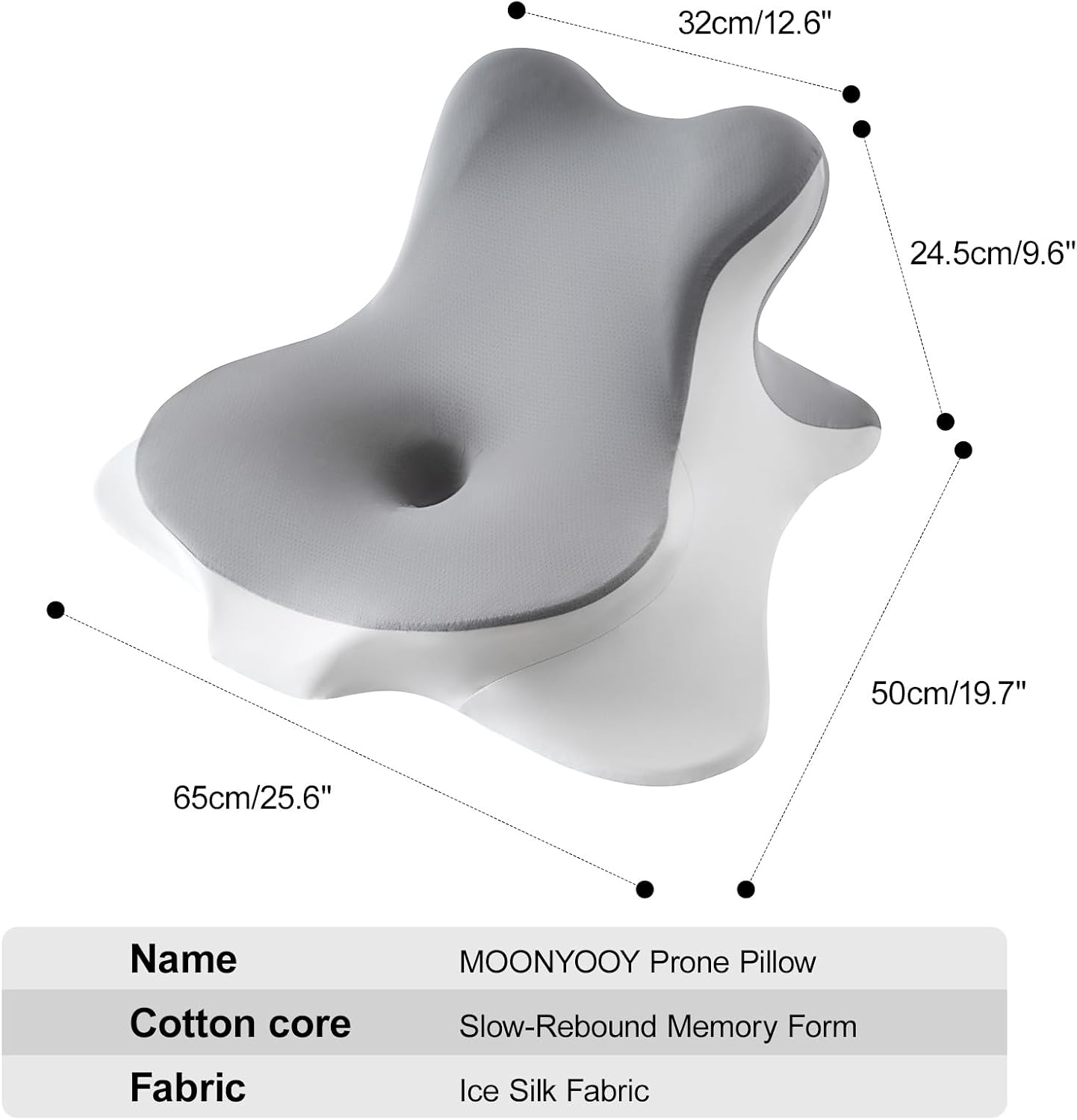 MOONYOOY Ergonomic Reading Pillow for Bed, Premium Memory Foam Wedge Pillow for Prone, Leaning & Back Support, Cooling Ice Silk Cover for…
