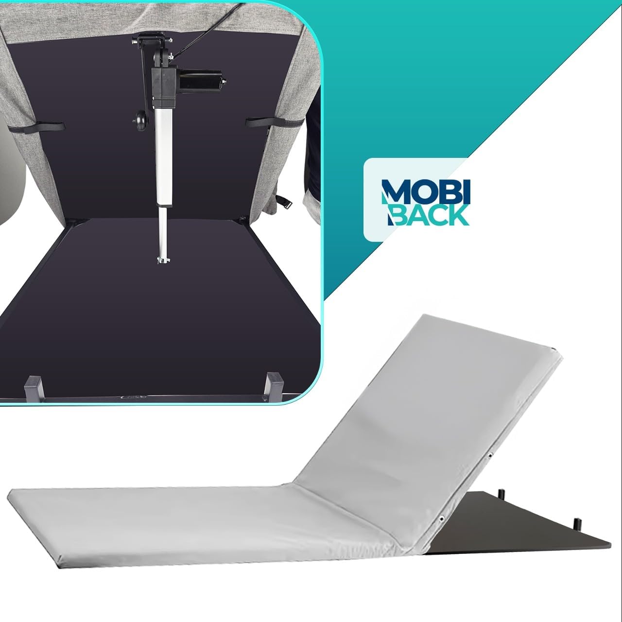 Electric Lifting Backrest for Bed by Mobi-Back (Full Bed Cushion Version – Solid Steel Construction)