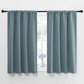 NICETOWN Greyish Blue Blackout Curtains Panels for Window, Thermal Insulated Rod Pocket Blackout Drapes/Draperies for Living Room (2…