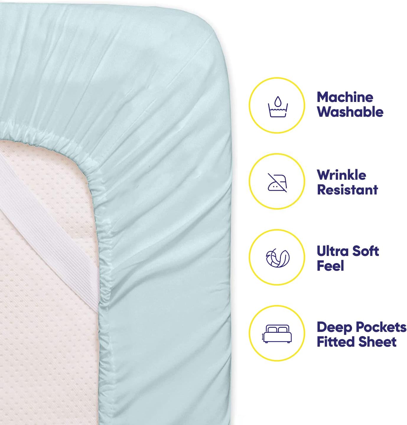 Cal King Size Bed Sheets - 6 Piece 1500 Supreme Collection Fine Brushed Microfiber Deep Pocket California King Sheet Set Bedding - 2…
