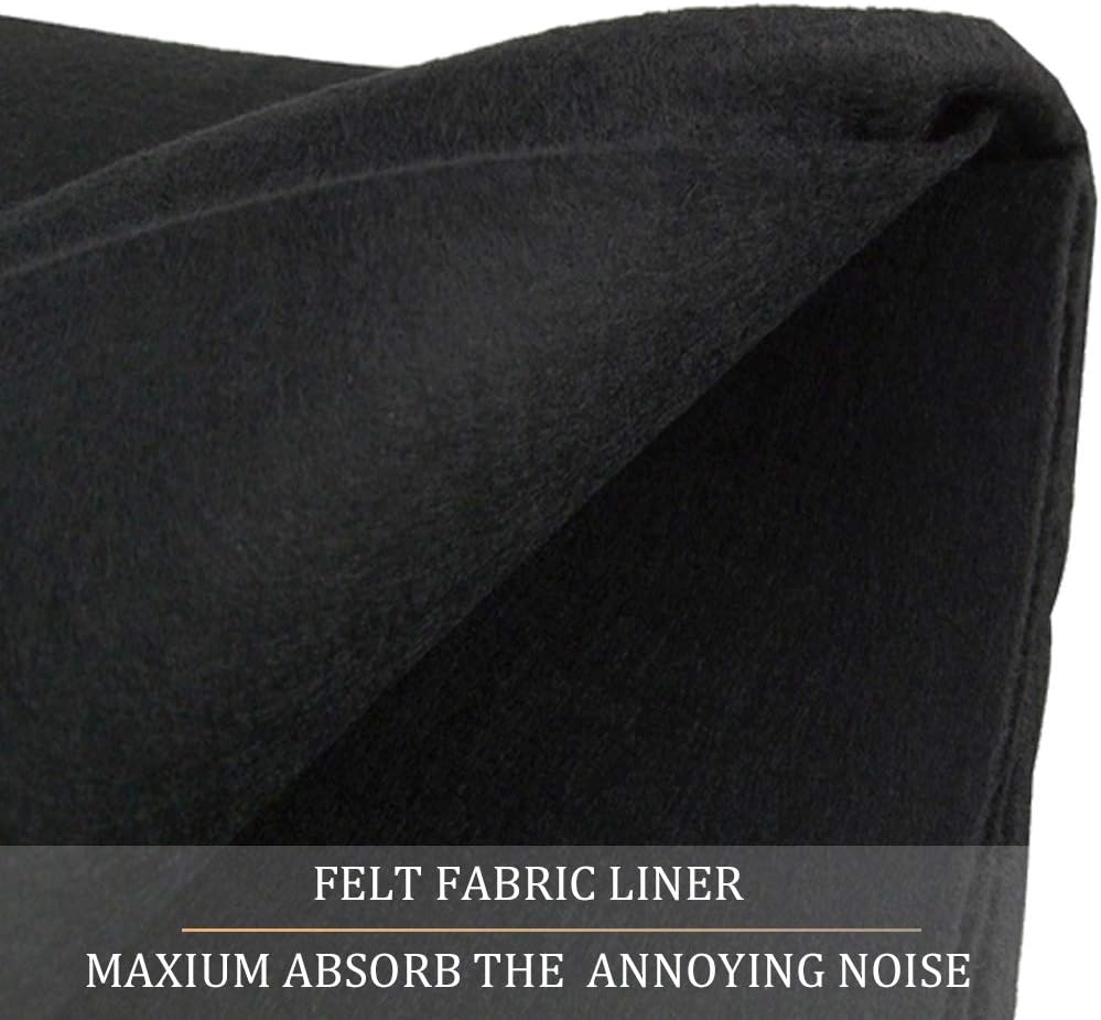 Rybhome RYB HOME 3-in-1 Soundproof Curtains with Detachable Felt Liner, 100% Blackout Thermal Insulated Living Room Curtains, Draft Block D…