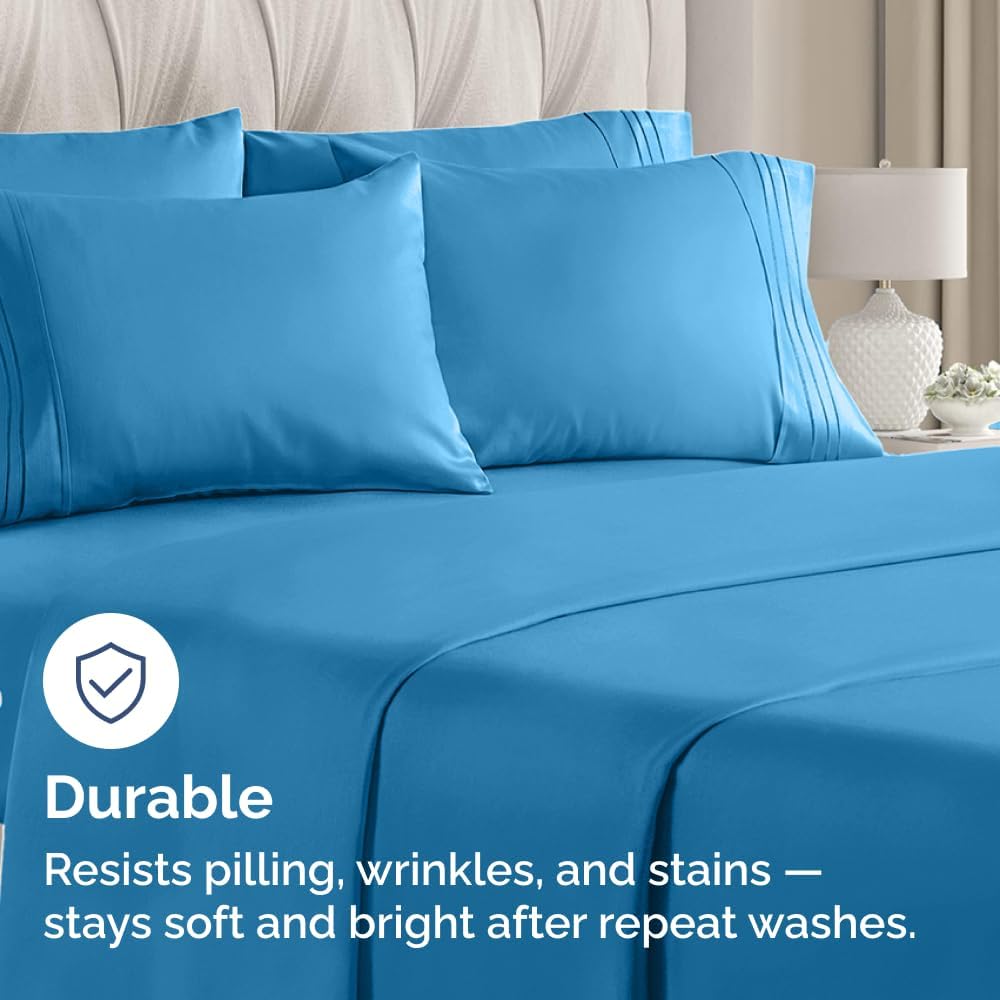 King Pillow Cases Set of 6 - Ultra Soft Hotel Quality Pillowcase Covers - Comfy, Cozy & Wrinkle Free - Shrink, Stain & Fade Resistant…