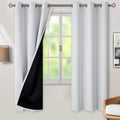 BGment Greyish White 100% Blackout Curtains for Living Room 72 Inch Length 2 Panels, Thermal Insulated Full Light Blocking Energy Save Wind…