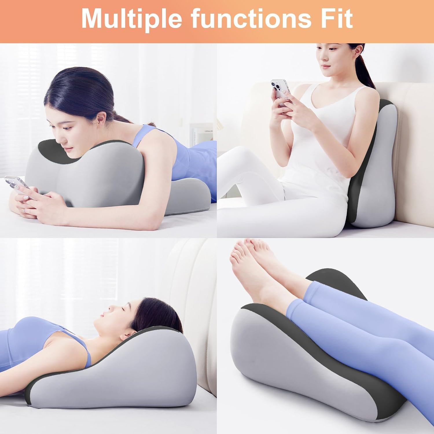 kaobbfacai Intimacy Support Wedge Pillow for Couples, Memory Foam Positioning Cushion for Back, Neck & Waist with Washable Cover, Po…