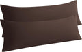 Ntbay Body Pillow Cases Set of 2, 2 Pack Brushed Microfiber 20x54 Inches, Soft, Wrinkle, Fade, Stain Resistant Dark Brown Pillow Cases with…