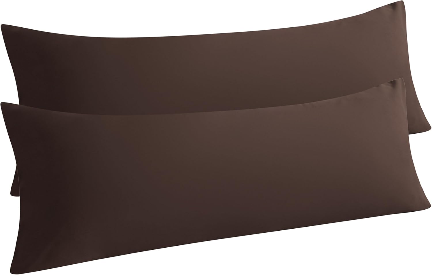 Ntbay Body Pillow Cases Set of 2, 2 Pack Brushed Microfiber 20x54 Inches, Soft, Wrinkle, Fade, Stain Resistant Dark Brown Pillow Cases with…