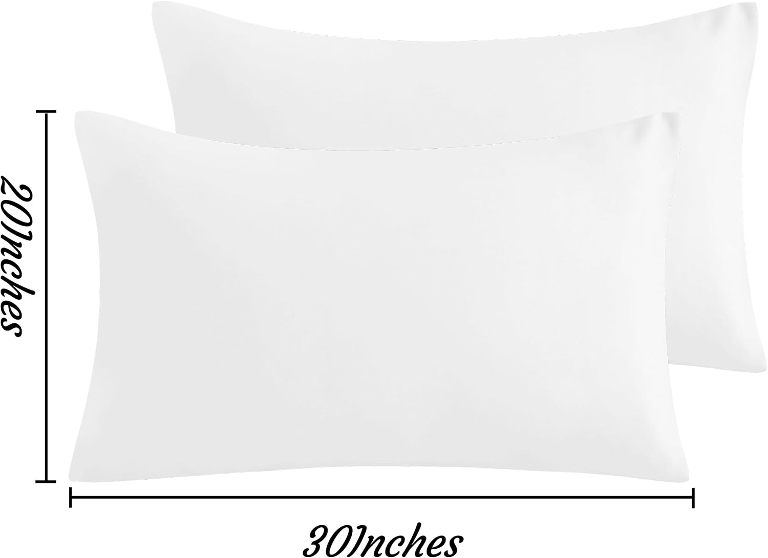 Ntbay Queen Pillow Cases Set of 2, 2 Pack Brushed Microfiber Pillow Cases, Soft, Wrinkle, Fade, Stain Resistant Pillow Cases with Envelope…