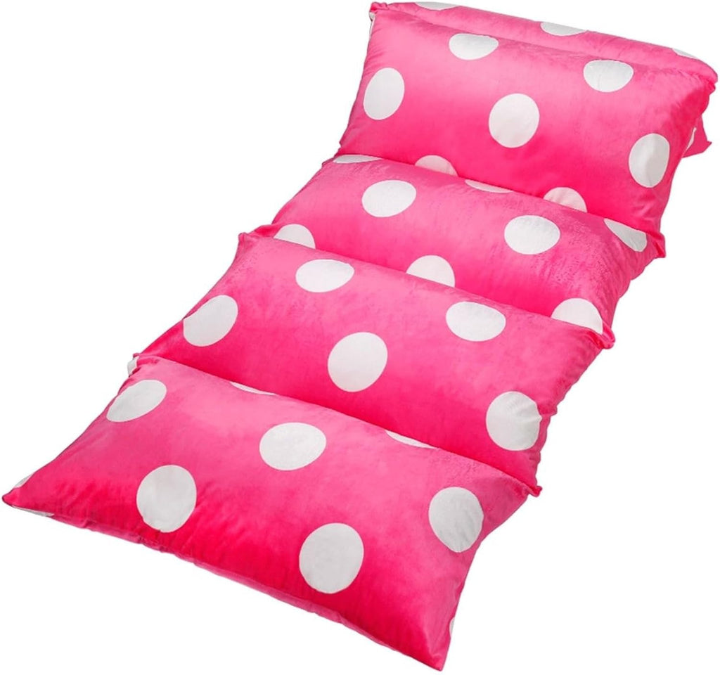 Butterfly Craze Floor Pillow Case, Mattress Bed Lounger Cover, Polka Hot Pink, King Size - Cozy Seating Solution for Kids & Adults…
