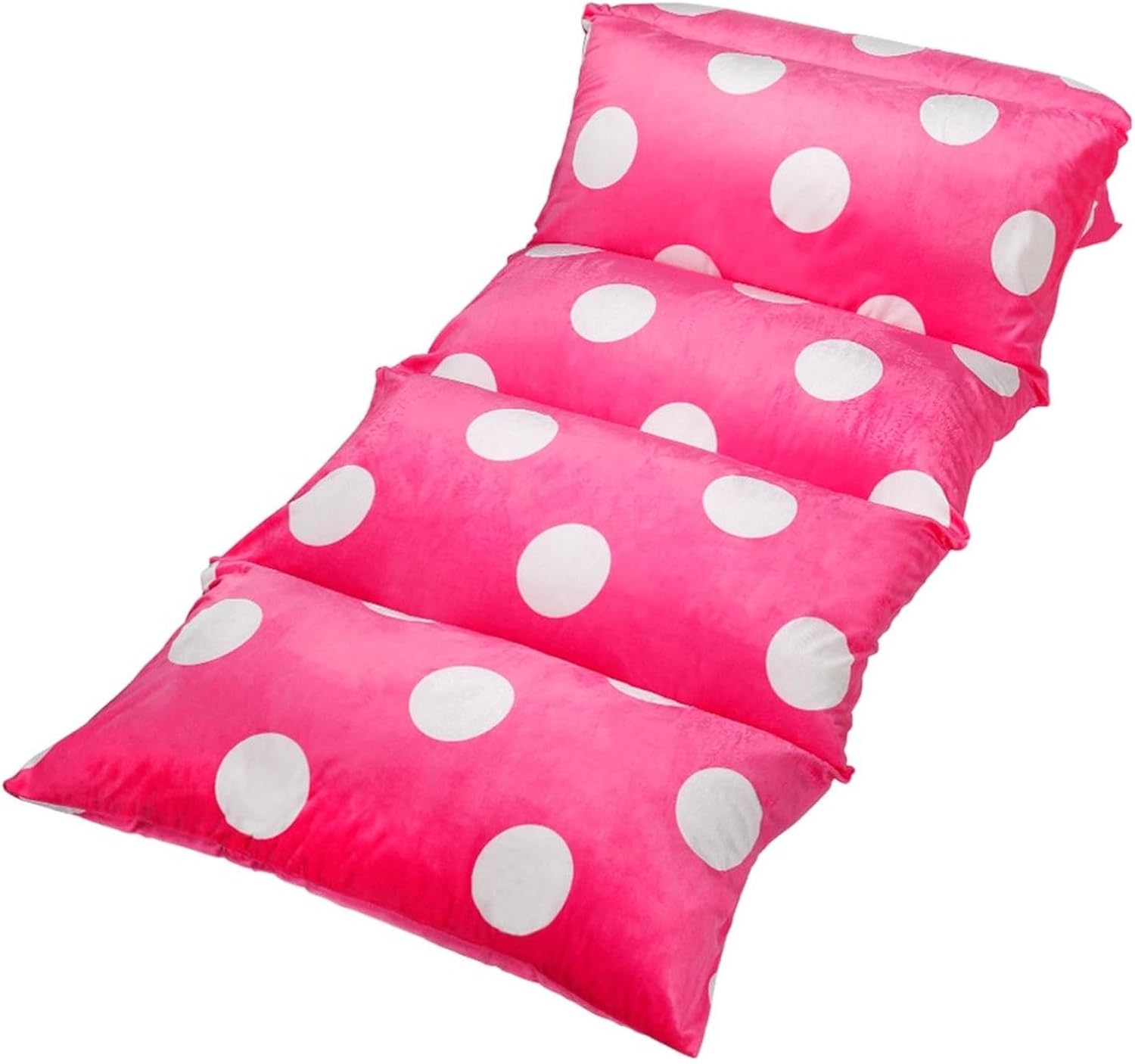Butterfly Craze Floor Pillow Case, Mattress Bed Lounger Cover, Polka Hot Pink, King Size - Cozy Seating Solution for Kids & Adults…