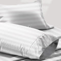 TEXAS LINEN CO. 100% Egyptian Cotton Pillow Cases King Size Set of 2 - Luxury 1200 Series Star Sleepin' Damask Sateen Pillow Covers…