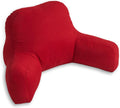 Greendale Home Fashions Cotton Duck Bed Rest Reading Pillow with Arms, Crimson