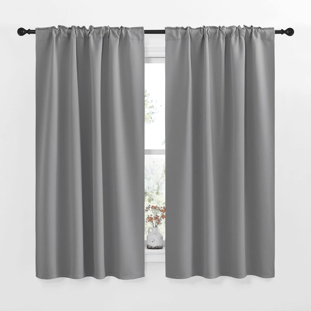 NICETOWN RV Curtains for Camper Windows - (Silver Grey Color) 34x54 Inch, 2 Panels Set, Thermal Insulated Room Darkening Blackout…
