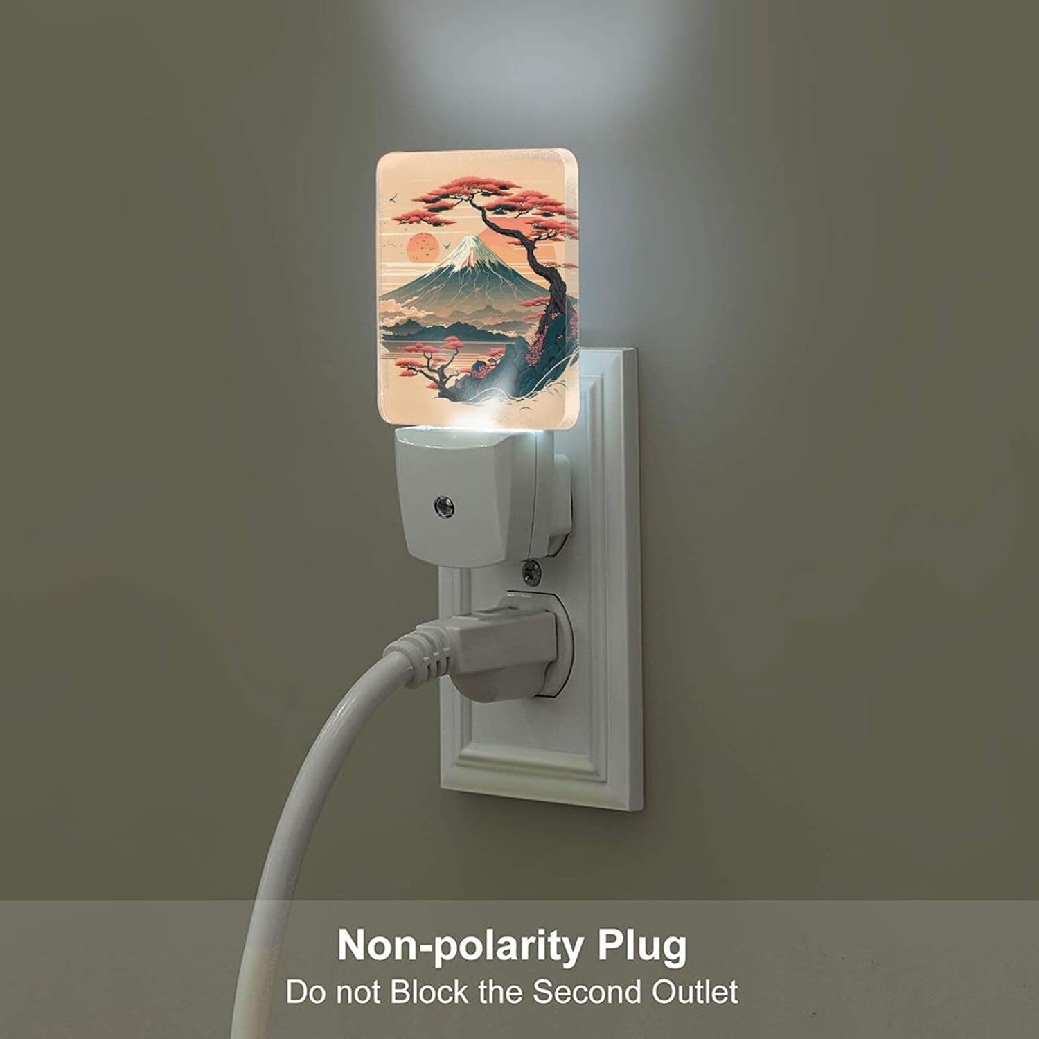 Mount Fuji Night Light, Plug-in Night Lights with Dusk to Dawn Sensor for Stairway, Hallway, Bedroom Sleep Friendly Ideal for…