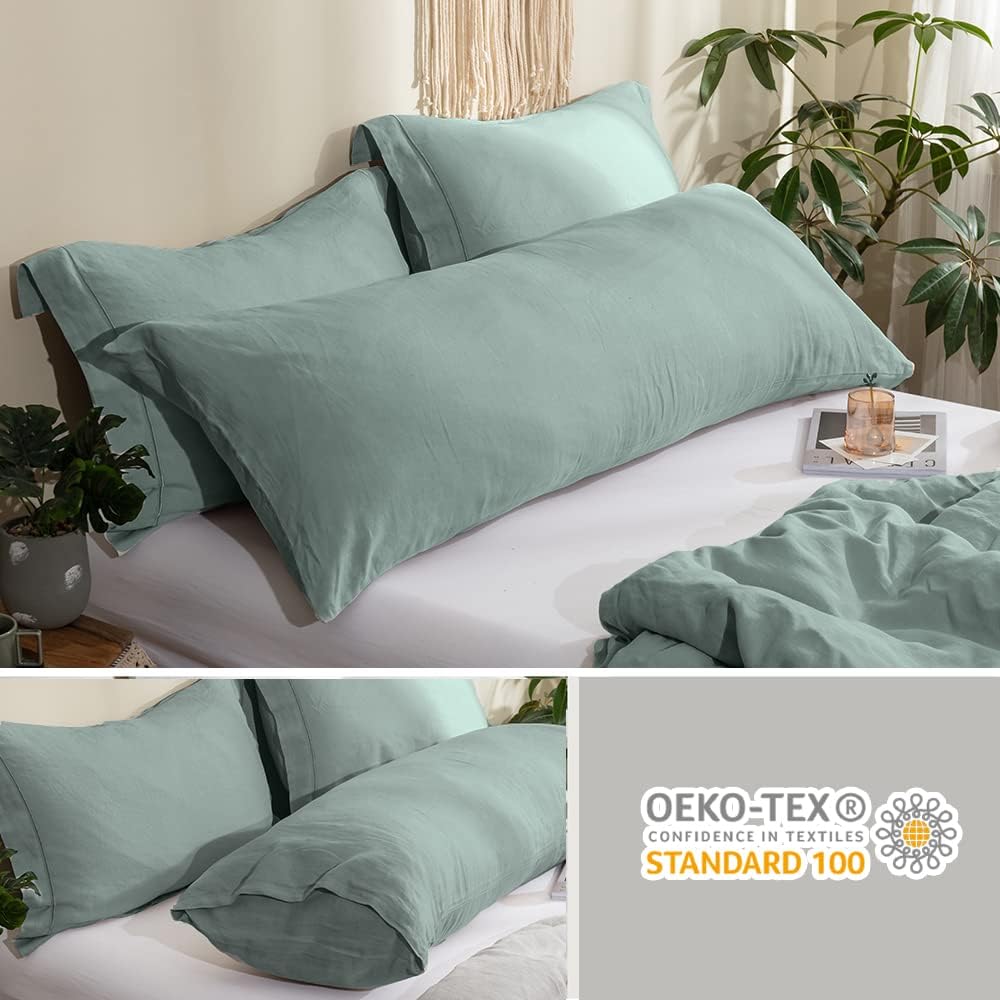 Simple&Opulence Body Pillow Cover 20" x 54",100% Pure Linen, Ultra Soft and Breathable, Body Pillowcase with Envelope Closur…