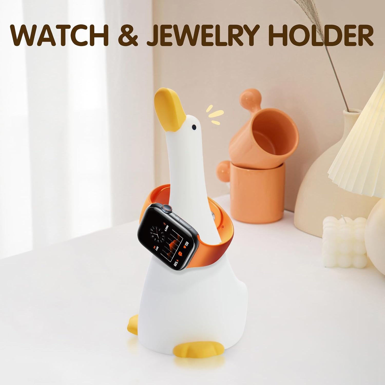 Gefaxi Duck Night Light Silicone Cute Dorm Bedroom Home Decor Night Light for Breastfeeding Squishy Duck Nightlight Cordless Rechargeable D…