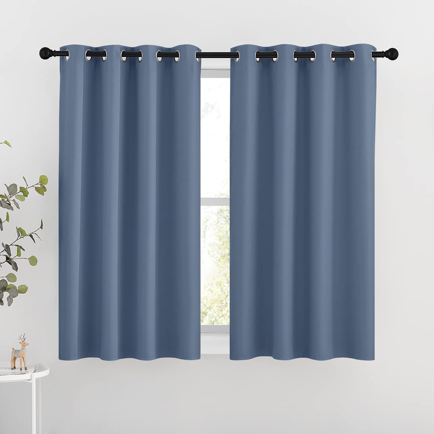 NICETOWN Bedroom Blackout Curtains and Drapes 54" L - Window Treatment Thermal Insulated Solid Grommet Blackout Draperies for Home Office…