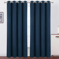 Lemomo Blackout Curtains 52 x 90 Inch Long Navy Blue Curtains Set of 2 Panels Room Darkening Curtains for Bedroom and Living Room 90 Inch B…