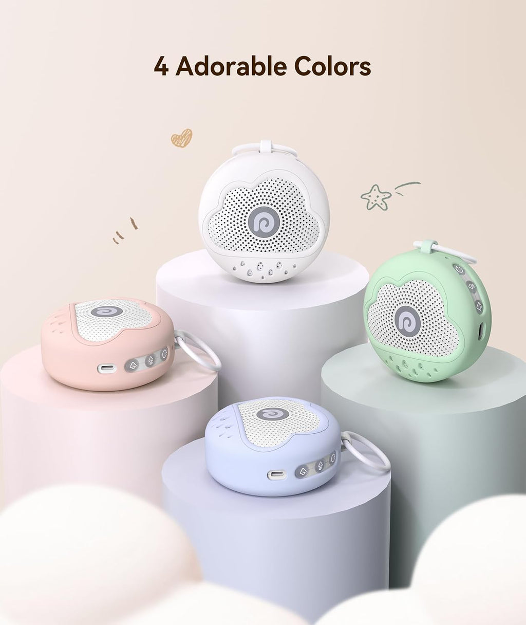 Dreamegg White Noise Machine - Portable Sound Machine Baby with Safe Silicone Cover, Features Powerful Battery, 21 Soothing Sound, Noise Ca…