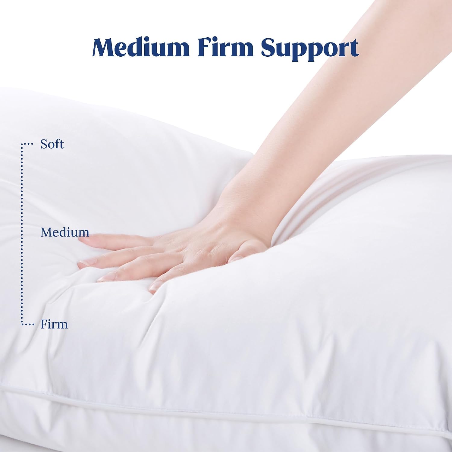 Puredown ® Goose Feather Down Pillows King Size Set of 2, Fluffy Luxury Hotel Collection Bed Pillow for Back, Stomach or Side Sleeper cotto…