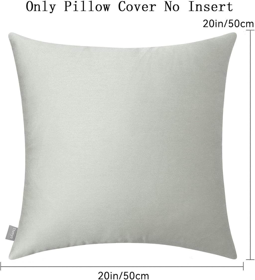 Thmyo 4-Pack 100% Cotton Comfortable Solid Decorative Throw Pillow Case Square Cushion Cover Pillowcase Sublimation Blank Pillow Covers DIY…