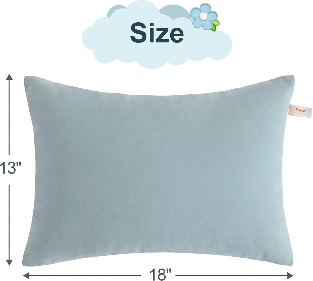 BEDSUM Toddler Pillows, 13x18 Ultra Soft Microfiber Travel Pillow for Sleeping - Small Pillows for Kids Daycare, Flight and Neck Support…